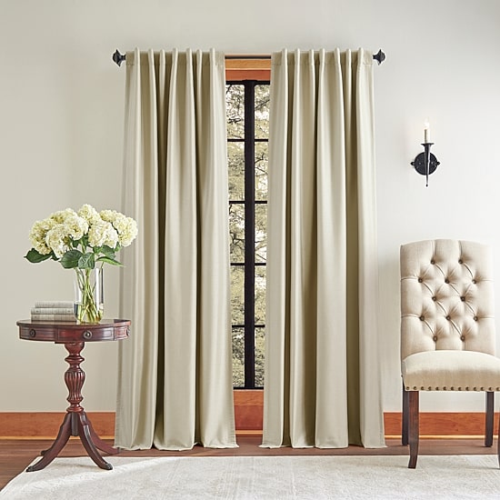 Martha Stewart Spellbound Rod Pocket Blackout Set of 2 Curtain Panel