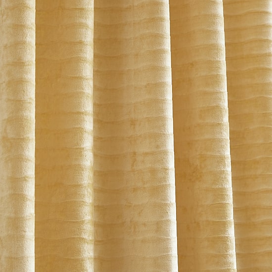 Martha Stewart Wave Embossed Velvet Rod Pocket Embossed Blackout Set of 2 Curtain Panel
