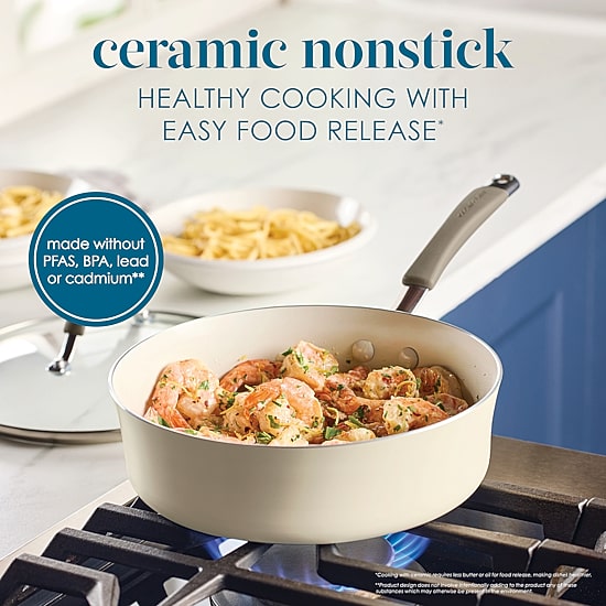Rachael Ray Cucina Ceramic Non-Stick 3-qt. Saute Pan