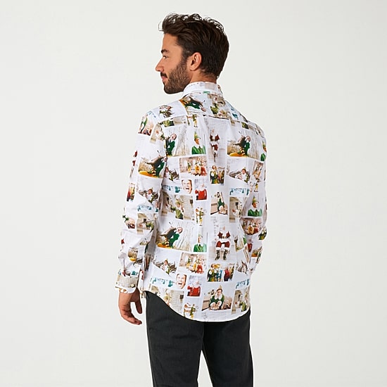 Opposuits Christmas Elf Mens Regular Fit Long Sleeve Dress Shirt