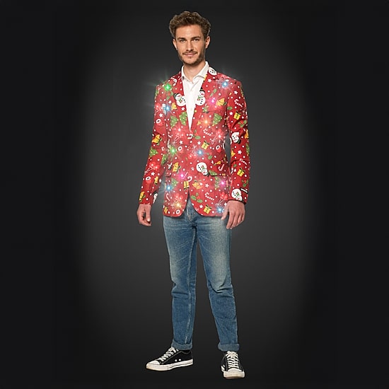 Suitmeister Light Up Christmas Mens Slim Fit Blazer
