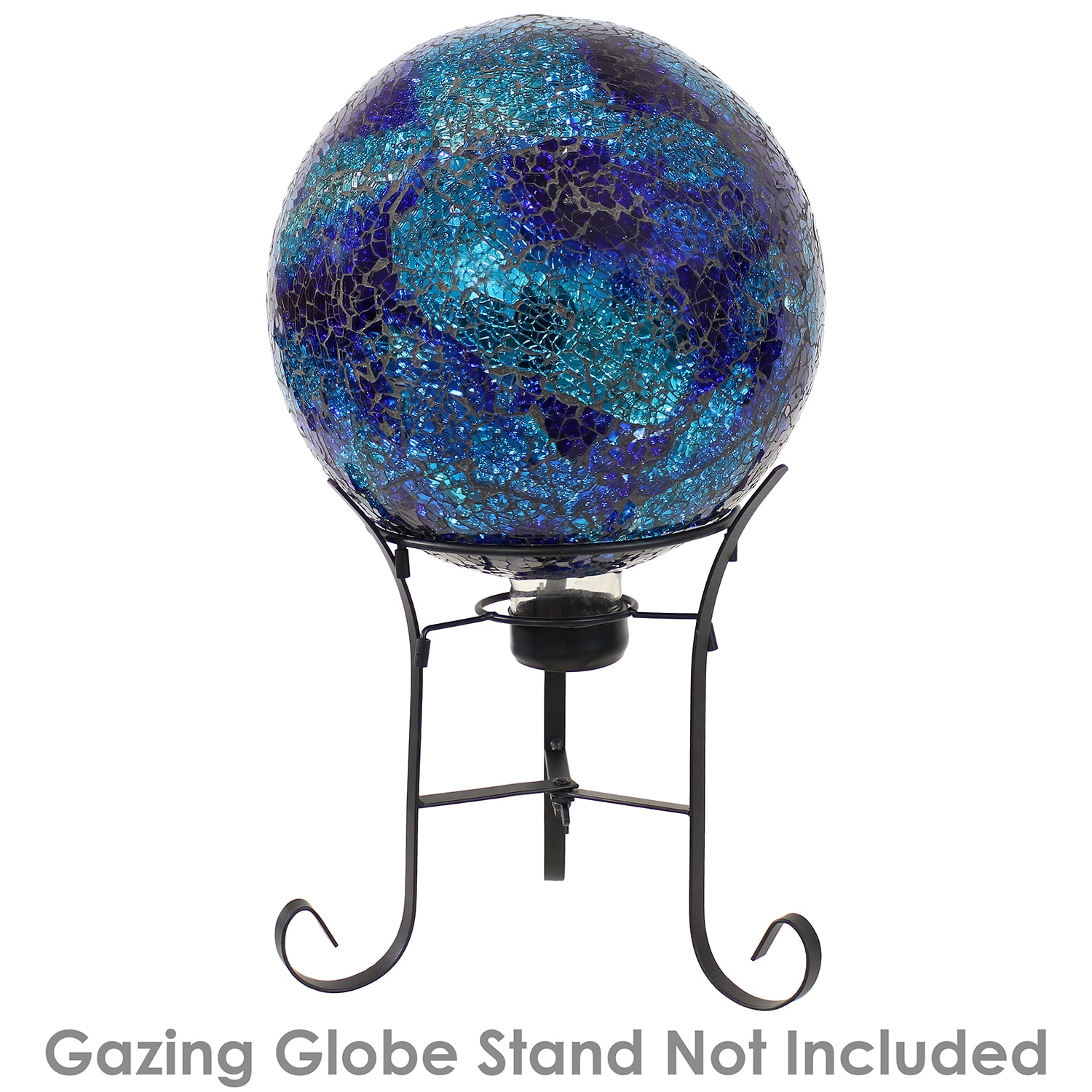 Net Health Shops Ocean Swirl Gazing Globe - 10 Inch Glass Yard Art