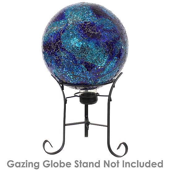 Net Health Shops Ocean Swirl Gazing Globe - 10 Inch Glass Yard Art