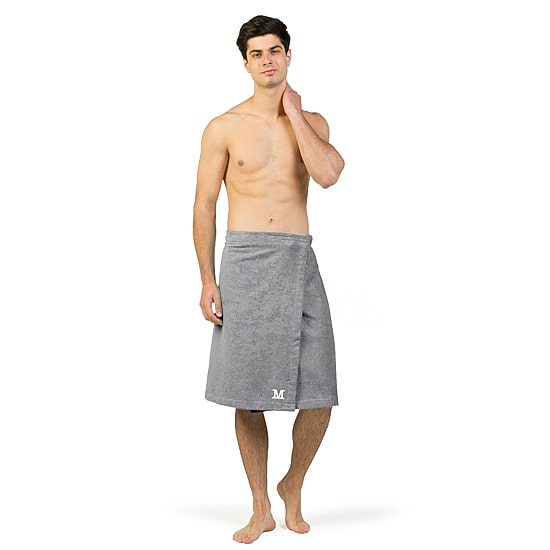 Linum Home Textiles Mens Personalized Quick Dry Bath Wrap