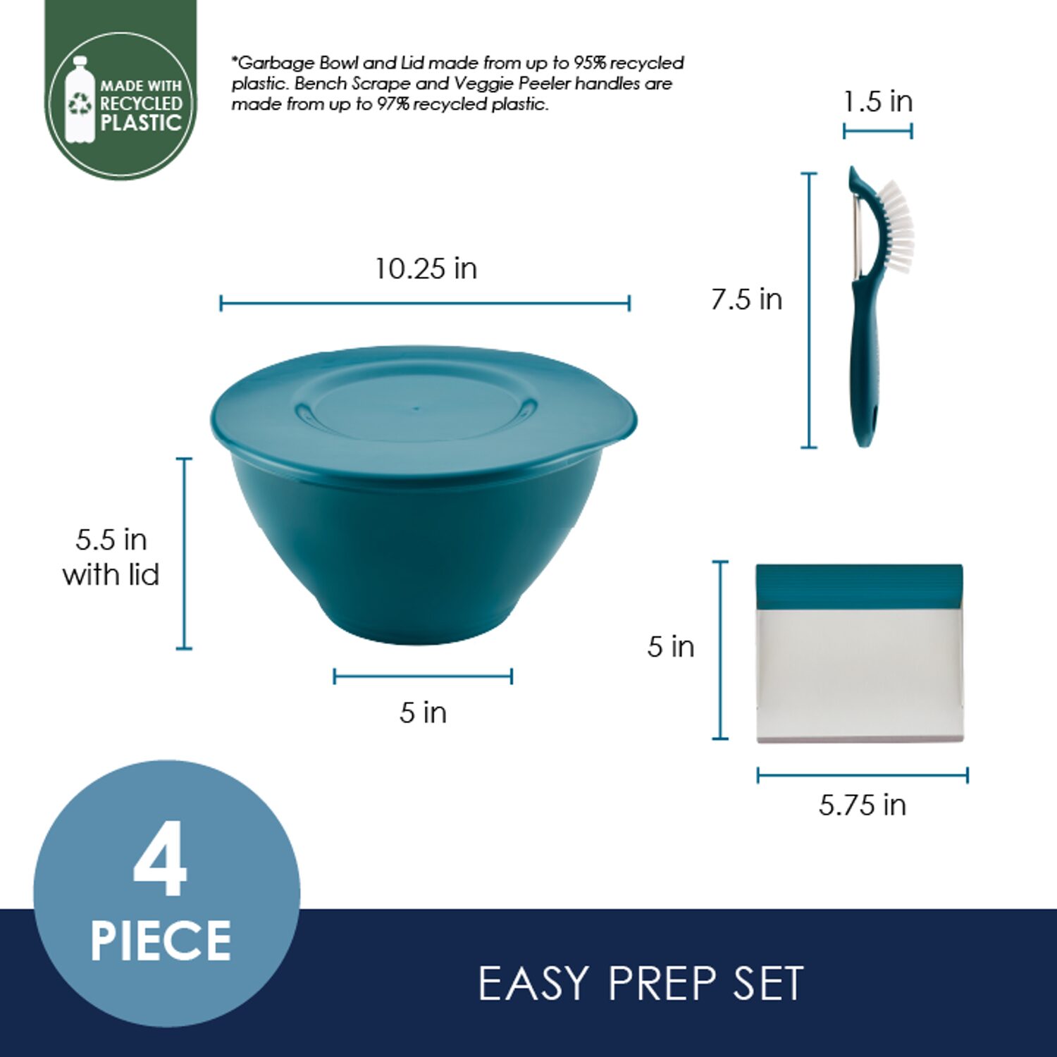 Rachael Ray 4-pc. Prep Garbage Bowl Set