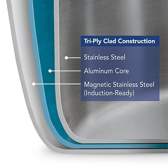 Tramontina Utsava Stainless Steel 5.75-qt. Tope with Lid