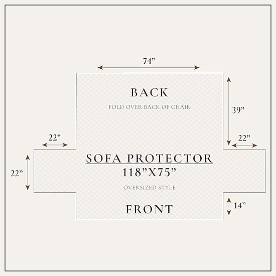 Linery Linery Velvet Furniture Sofa Protector Sofa Protector