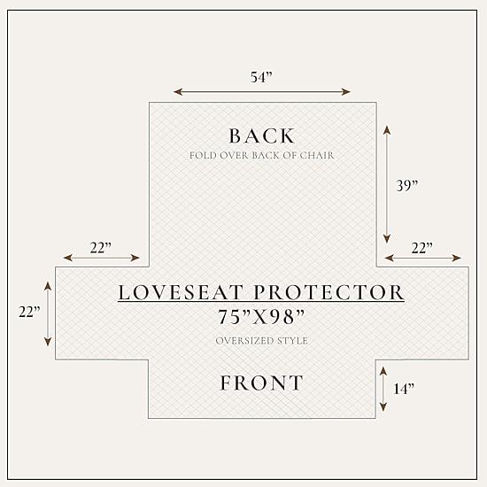 Linery Velvet Furniture Loveseat Protector
