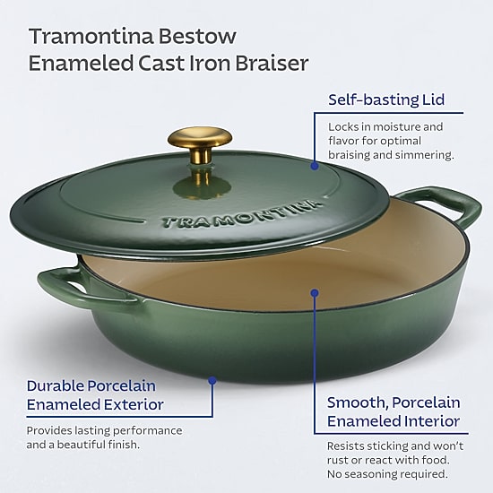 Tramontina Bestow Cast Iron 4-qt. Braising Pan