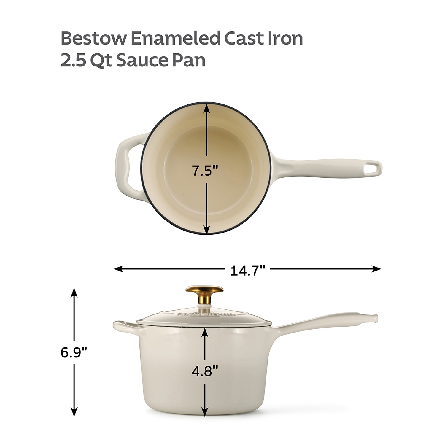 Tramontina Bestow Cast Iron 2.5-qt. Sauce Pan