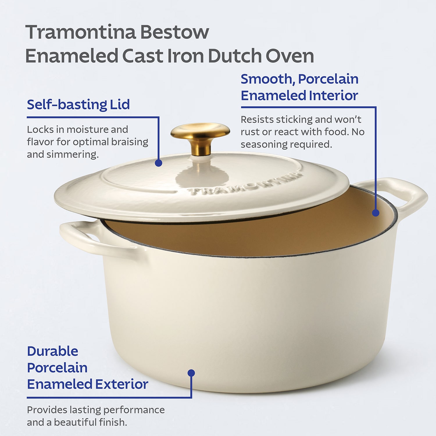 Tramontina Bestow Cast Iron 6.5-qt. Dutch Oven