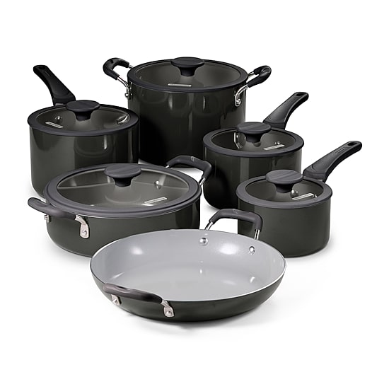 Tramontina Aluminum Ceramic 11-pc. Nesting Cookware Set