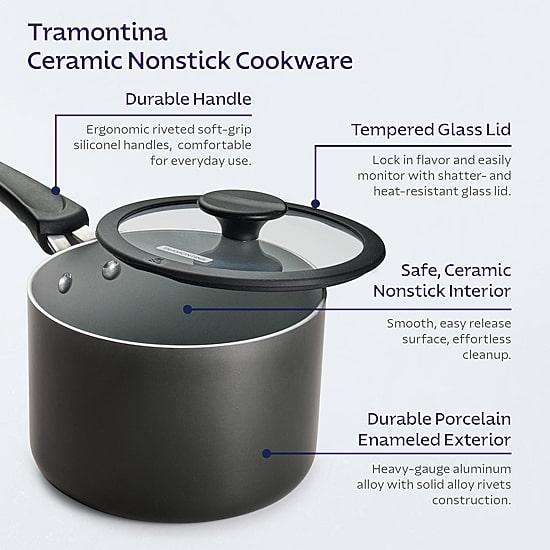 Tramontina Aluminum Ceramic 11-pc. Nesting Cookware Set