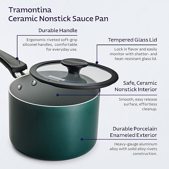 Tramontina Aluminum Ceramic 6-pc. Nesting Cookware Set