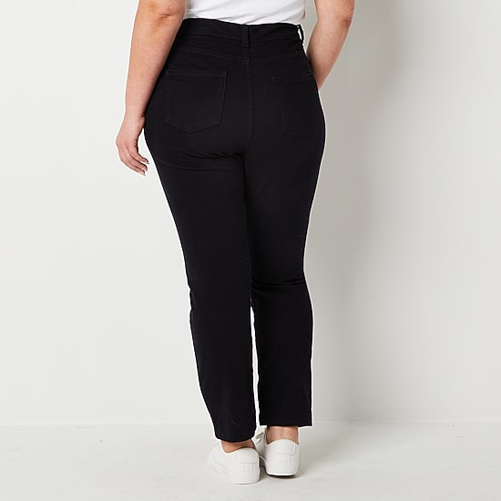 Liz Claiborne Plus Womens Sara Mid Rise Slim Fit, Skinny Leg Jean