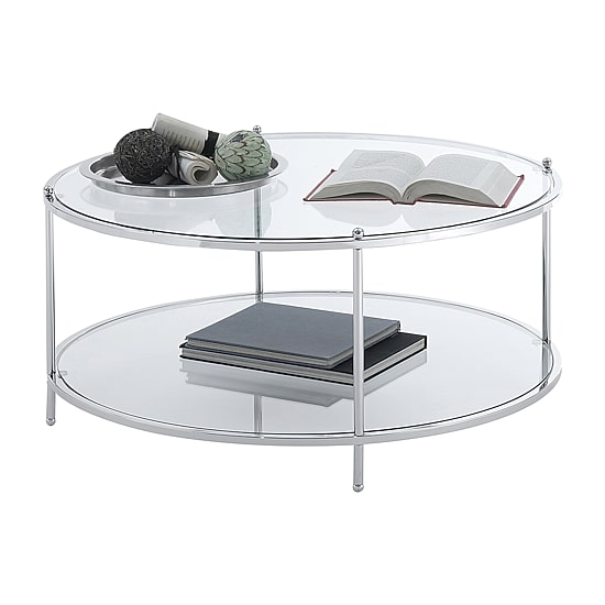 Convenience Concepts Royal Crest Glass Coffee Table