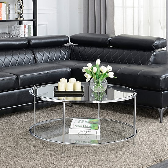 Convenience Concepts Royal Crest Glass Coffee Table