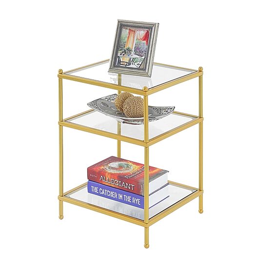 Convenience Concepts Royal Crest Glass End Table
