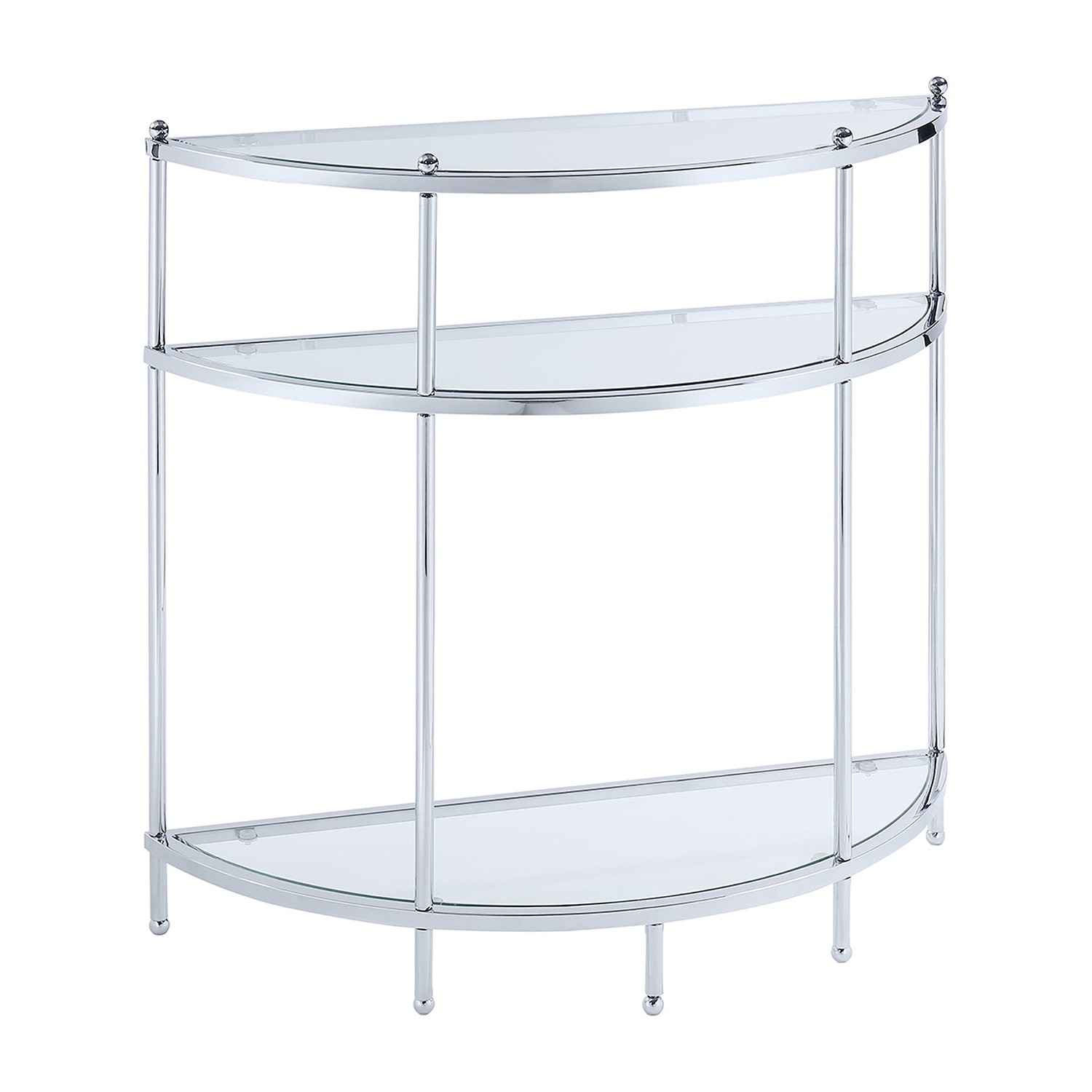 Convenience Concepts Royal Crest Glass Console Table