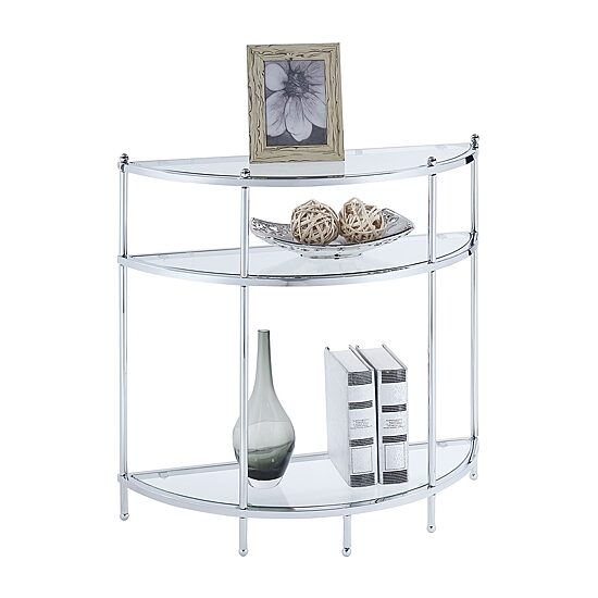 Convenience Concepts Royal Crest Glass Console Table