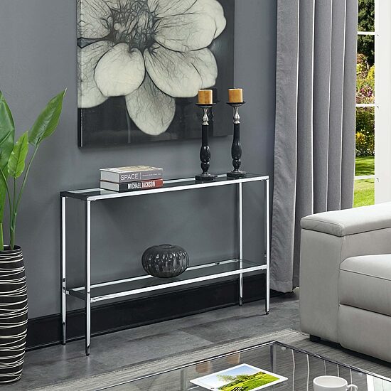 Convenience Concepts Nadia Glass Console Table