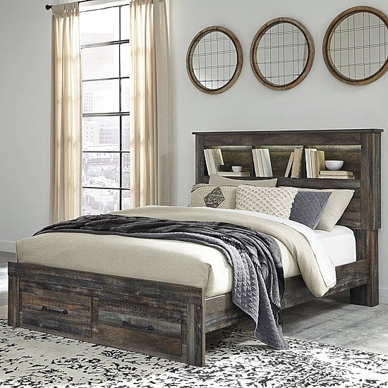 Signature Design by Ashley® Drystan Bookcase Bed with 2 Storage Drawers
