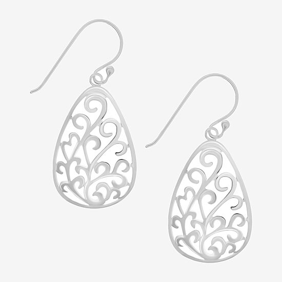 Silver Treasures Sterling Silver Drop Earrings