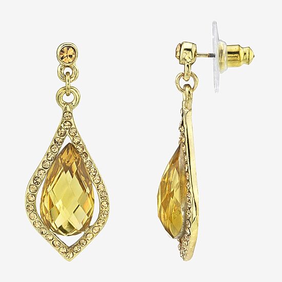 1928 Gold Tone Womens Drop Earrings