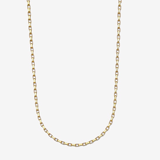 Unisex Adult 14K Gold 24 Inch Box Chain Necklace