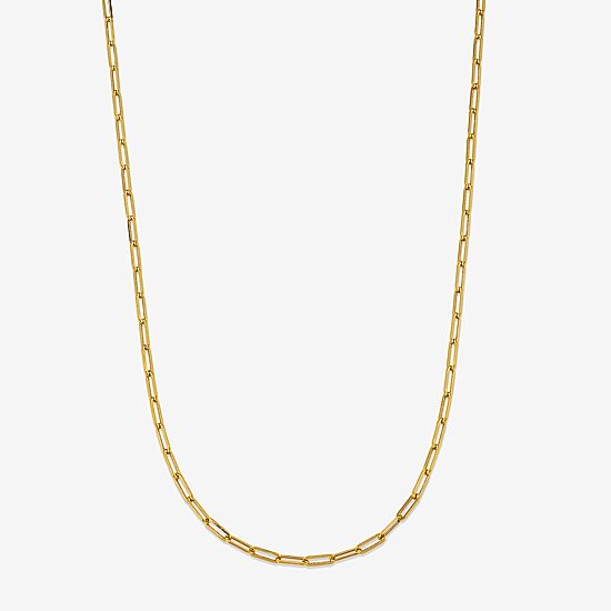 Womens 18 - 20 Inch 14K Gold Link Necklace Paperclip