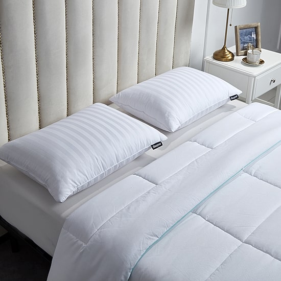 Beautyrest 500tc Damask Cotton 2 Pack Medium Density Bed Pillow