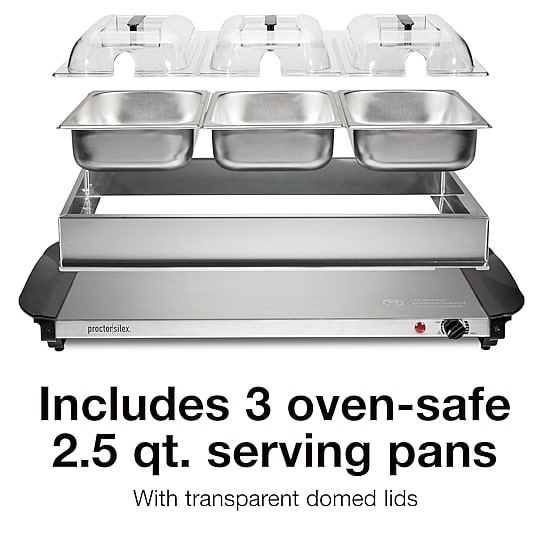 Proctor Silex Triple Buffet Server