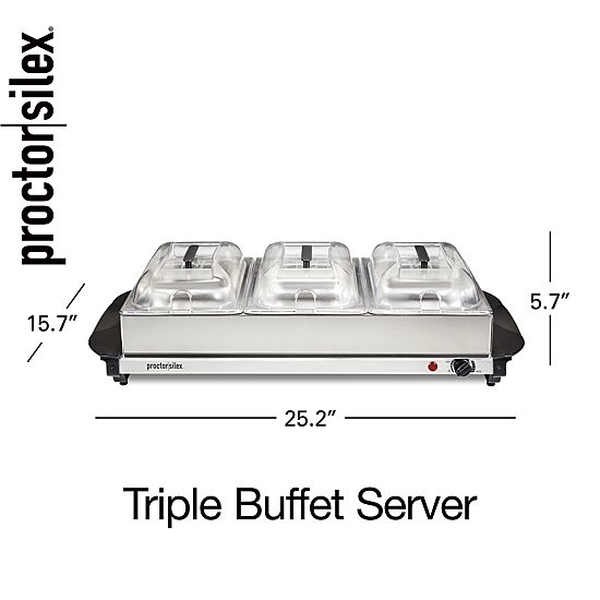 Proctor Silex Triple Buffet Server
