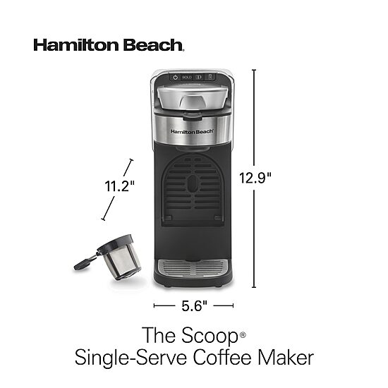 Hamilton Beach The Scoop Single Serve Coffee Maker with Removable Reservoir