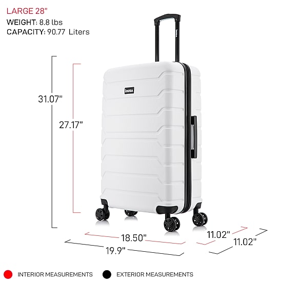 InUSA Trend 28 Inch Hardside Lightweight Checked Spinner Luggage