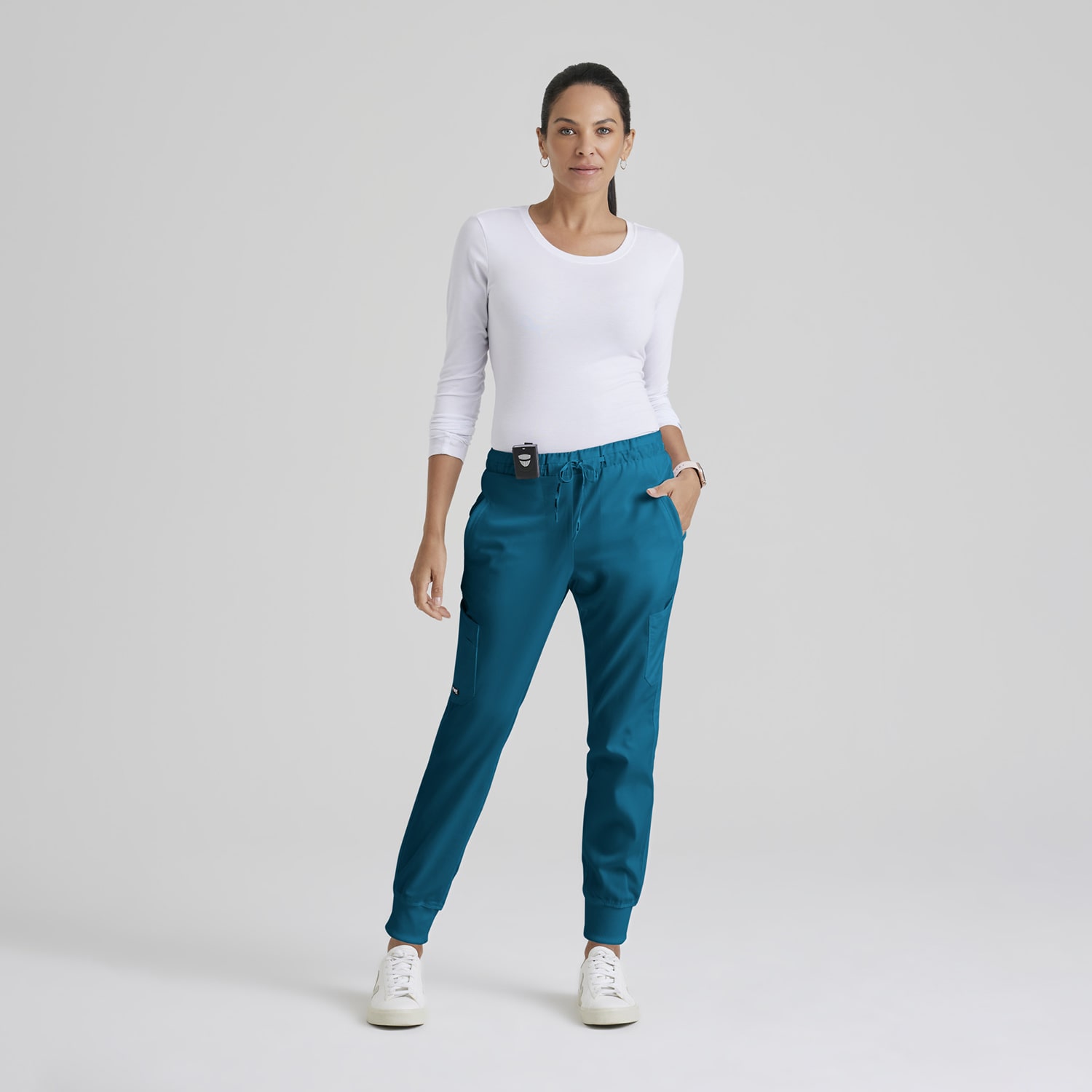 Grey's Anatomy™ by Barco Classic Grp534 Kira 5-Pocket Mid-Rise Jogger Womens Plus Tall Moisture Wicking Scrub Pant
