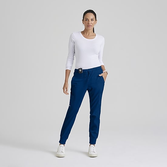 Grey's Anatomy™ by Barco Classic Grp534 Kira 5-Pocket Mid-Rise Jogger Womens Moisture Wicking Scrub Pant
