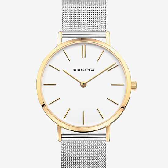 Bering Womens Silver Tone Stainless Steel Bracelet Watch 14134-010