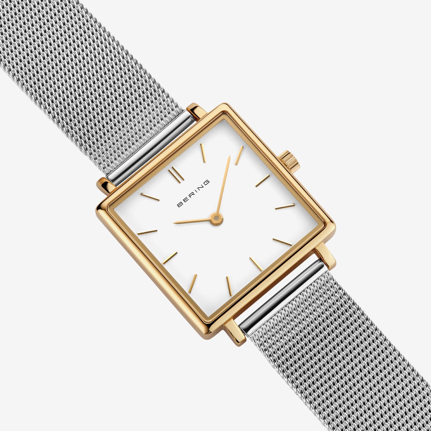 Bering Womens Silver Tone Stainless Steel Bracelet Watch