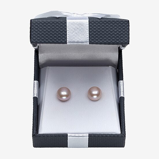Dyed Pink Cultured Freshwater Pearl Sterling Silver Stud Earrings
