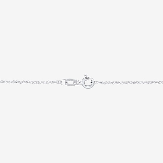(Si1-Si2/ H-I) Womens 1 CT. T.W. Lab Grown White Diamond 10K Gold Round 18 Inch Pendant Necklace