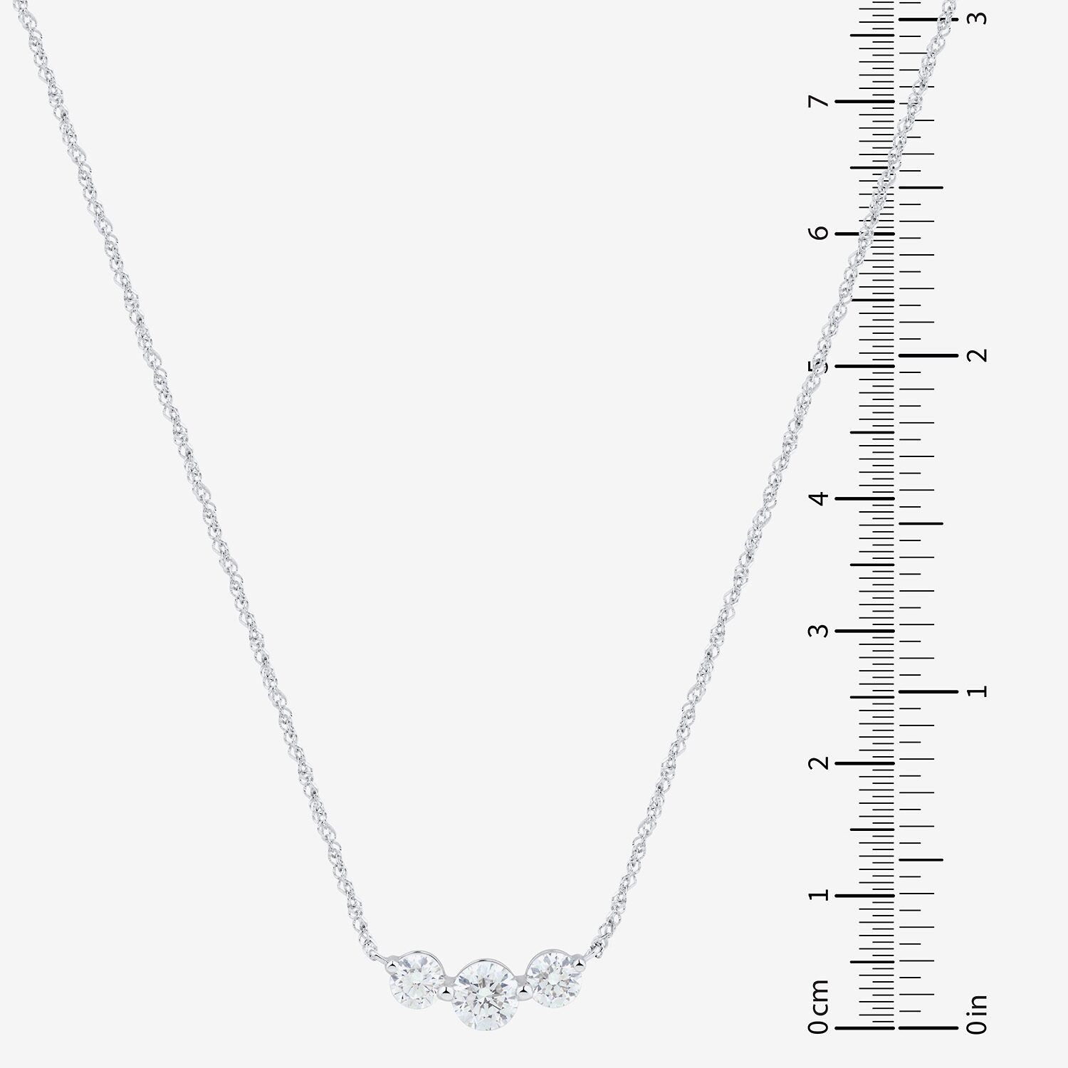(Si1-Si2/ H-I) Womens 1 CT. T.W. Lab Grown White Diamond 10K Gold Round 18 Inch Pendant Necklace