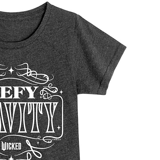 Defy Gravity Big Kid Girls Crew Neck Short Sleeve Wicked T-Shirt