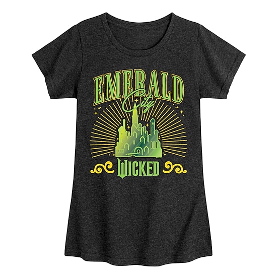 Emerald City Big Kid Girls Crew Neck Short Sleeve Wicked T-Shirt