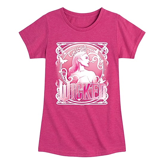 Glinda Big Kid Girls Crew Neck Short Sleeve Wicked T-Shirt