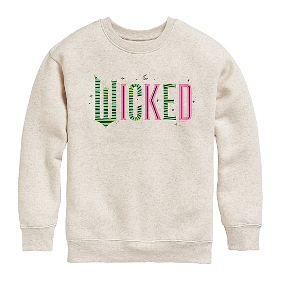 Big Kid Girls Crew Neck Long Sleeve Wicked Sweatshirt