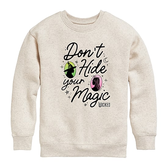 Dont Hide Magic Big Kid Girls Crew Neck Long Sleeve Wicked Sweatshirt
