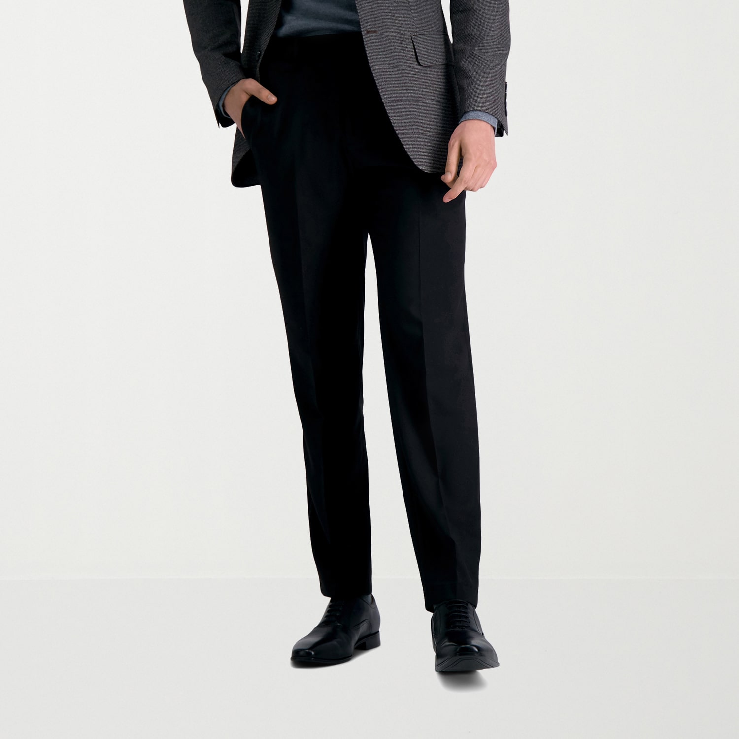 Haggar Premium Comfort Mens Straight Fit Dress Flat Front Pant