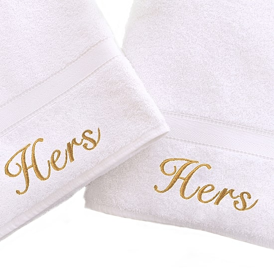 Linum Home Textiles Hers And Hers 2-pc. Hand Towel