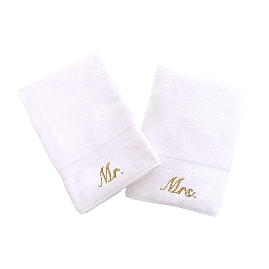 Linum Home Textiles Mr And Mrs 2-pc. Hand Towel